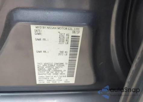 2018 Nissan Altima 2.5 S from USA, damaged, VIN 1N4AL3AP7JC477698